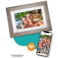 Pora 8 WF-805T-DB Digitaler Bilderrrahmen dunkelbraun