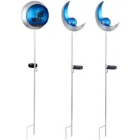 GLOBO Solar Fackeln Mond Garten Gartendeko Solarlampe Solarleuchte Außen,