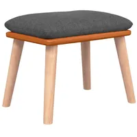 VidaXL Fußhocker Dunkelgrau 45x29,5x35 cm Stoff und Kunstleder