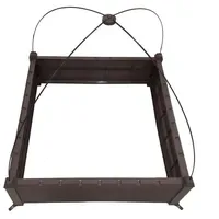 Hti-Living Hochbeet Nessa 4-tlg. braun inkl. Rankhilfe