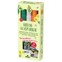 Moses Blatt & Blüte - Kreide-Glasmarker (3er Set)