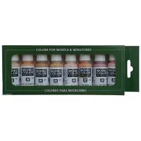 Vallejo 70124 Farbset, Gesichts- und Hauttöne, 8 x 17