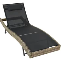 Tectake tectake® Rattan Sonnenliege, Moana