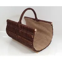 FD Brennholzkorb mit Jute braun klein