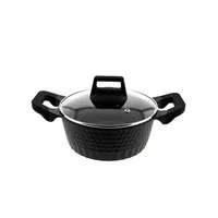 COFI Almina Kochtöpfe in Schwarz Aluminium-Druckguss mit Antihaftbeschichtung 8,9L