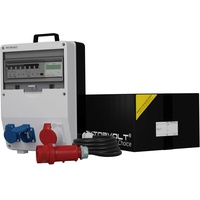 Doktorvolt Mobilverteiler Baustromverteiler TD-S/FI 16A 2x230V Kabel 5x2,5mm2 Stromzähler