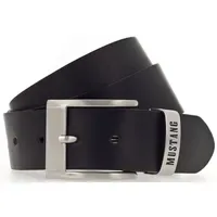 Mustang Herrengürtel Leder 4 cm schwarz 110