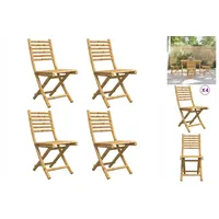 VidaXL Gartenstühle 4 Stk. Klappbar 43x54x88 cm Bambus