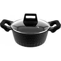 COFI Almina Kochtöpfe in Schwarz Aluminium-Druckguss mit Antihaftbeschichtung 2,4L