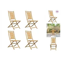VidaXL Gartenstühle 4 Stk. Klappbar 46x66x99 cm Bambus