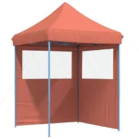 VidaXL Partyzelt Faltbar Pop-Up mit 2 Seitenteilen Terrakottarot