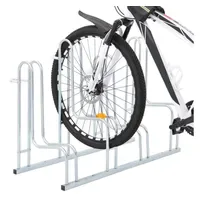 VidaXL Fahrradständer für 4 Fahrräder Freistehend Verzinkter Stahl