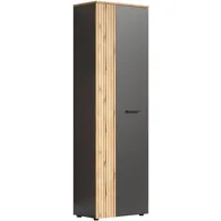Trendteam Garderobenschrank Anthrazit, Holzwerkstoff, 60x195x36 cm Garderobe, Garderobenschränke