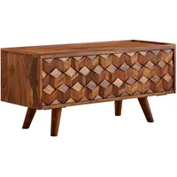 KADIMA DESIGN Lowboard, Braun, Holz, Echtholz, Rechteckig, Stativgestell, 92x44x35