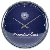 Nostalgic-Art Retro Wanduhr 31 cm 31 silber/blau