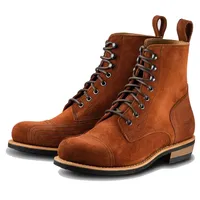 Rokker Urban Rebel Motorradstiefel, rot-braun, Größe 42 für Männer