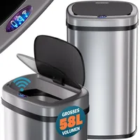 Monzana Sensor Mülleimer 58 L Automatik mit Bewegungssensor Soft-Close-Deckel