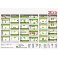 Brunnen Tafelkalender 2025, 1 Seite, = 6 Monate, A5