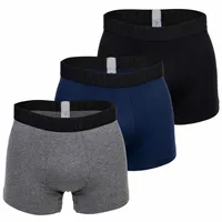 HOM Boxer Briefs, 3er Pack in Schwarz/Blau/Grau XL