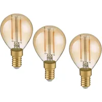 Trio Tropfen LED Lampe E14 2W ⌀4,5cm Amber warmweiss