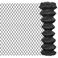 VidaXL Maschendrahtzaun 25 x 1,25 m Stahl Grau