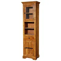 Massivmoebel24 Hochschrank Akazie 52x36x187 honig lackiert OXFORD #01004 -