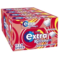 Extra® Refreshers STRAWBERRY LEMON Kaugummis 12 x 8 Stück