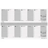 Brunnen 2025 Tichkalender Querterminbuch 1S/1W 32x10cm sortiert 1077101955