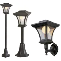 NORTHPOINT LED 3in1 Solar Gartenlaterne schwarz Dämmerungssensor 20lm IP44