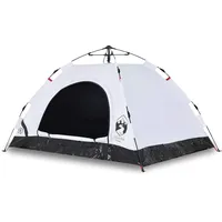 VidaXL Campingzelt 3 Personen Weiß Verdunkelungsstoff Quick Release