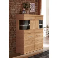 Home Affaire »Ribe,85cm breit,115cm hoch, Fronten Massivholz,4 breite Fächer«,
