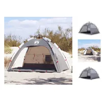 VidaXL Strandzelt 2 Personen Grau Quick Release Wasserdicht