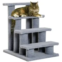 PawHut Tiertreppe Katzentreppe Hundetreppe Treppe 63 cm grau