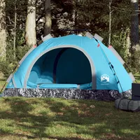 VidaXL Campingzelt 3 Personen Blau Quick Release