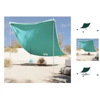 VidaXL Strand-Schattenzelt mit Sandsäcken Grün 214x236 cm