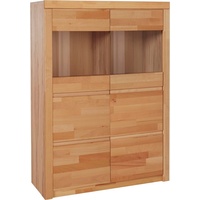Home Affaire Highboard »Silkeborg«, schöne grifflose Optik, teilmassiv beige