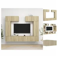VidaXL 6-tlg. TV-Schrank-Set Sonoma-Eiche Holzwerkstoff