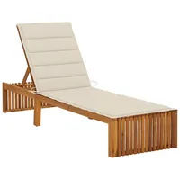 VidaXL Sonnenliege mit Auflage Akazie Massivholz