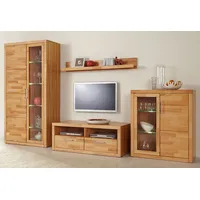 Home Affaire Wohnwand HOME AFFAIRE "Logo,Fronten Massivholz,Korpus Holzwekstoff,viel Stauraum",
