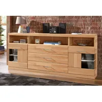 Home Affaire Sideboard »Ribe,180cm breit, Fronten Massivholz,7 Fächer,Böden versetzbar«,