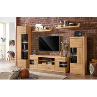 Home Affaire Wohnwand »Ribe,Set-5 St.,Oberplatten massiv,viel Stauraum«, (Set, 5