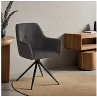 Homestyle4u 4er Set Polsterstühle Esszimmer in Grau 2728