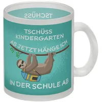 Speecheese Tschüss Kindergarten... Faultier Glas Tasse für die Einschulung