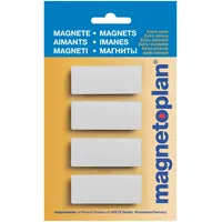 Magnetoplan Blisterpack Haltemagnete Block 2 weiß,