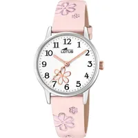 Lotus 30 Gehäuse Edelstahl rosa Lederarmband rosa