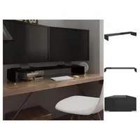 VidaXL TV-Tisch/Bildschirmerhöhung Glas Schwarz 110x30x13 cm
