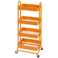 [en.casa] - Küchenrollwagen Pyhäntä mit 4 Ebenen Orange