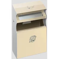 Proregal Eckiger Kombiascher Einwurfblende | 15 Liter, HxBxT 54x30x14cm