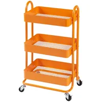 [en.casa] Küchenrollwagen Pyhäntä mit 3 Ebenen Orange