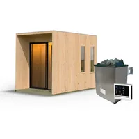 Karibu Design Saunahaus Catalina Blackline mit Vorraum - 73